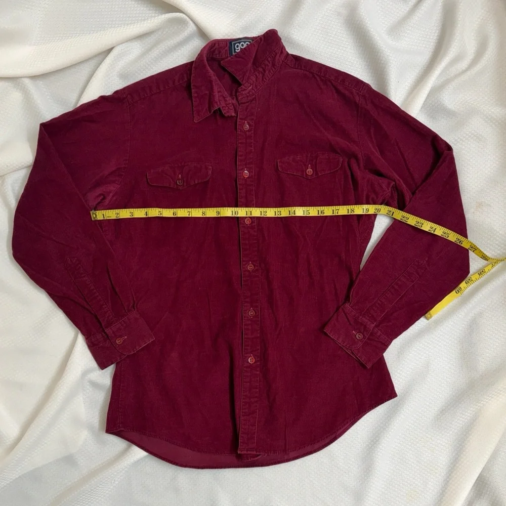 Vintage 1970s GAP Corduroy Red Heritage Workwear Button Down Men’s Small - Picture 5 of 5
